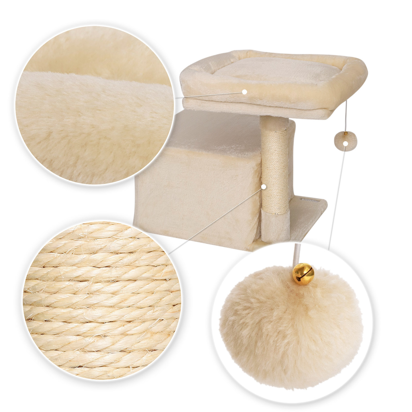 Lionto Kratzbäume Lionto Kratzbaum 50 cm beige