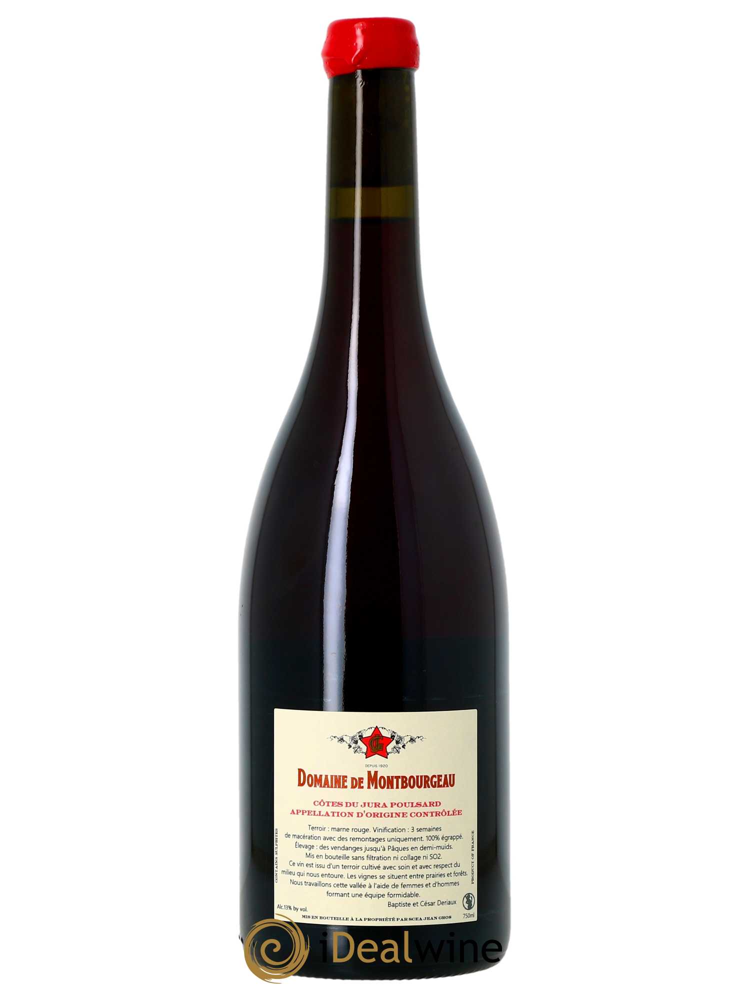 Côte du Jura Poulsard Clos des Fraisiers Domaine de Montbourgeau  2022 - Lot de 1 Bouteille