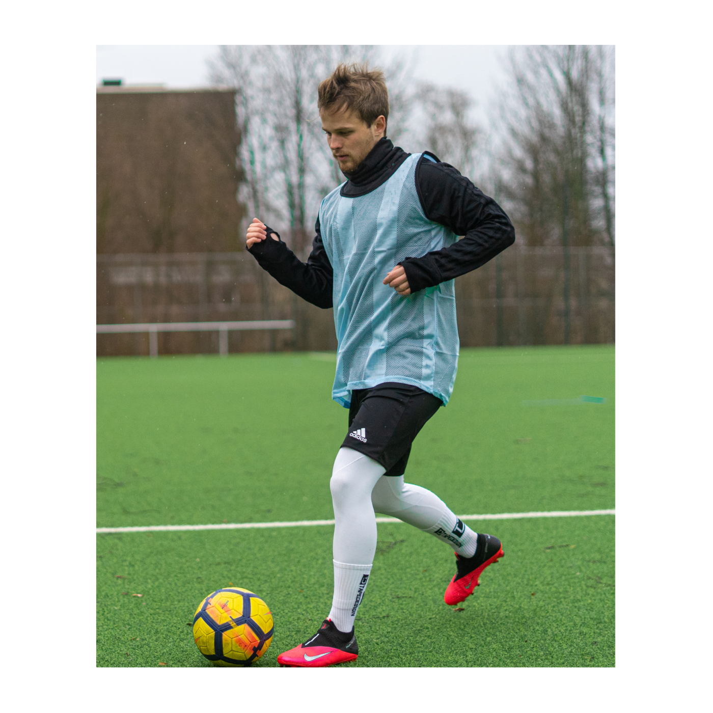 Cawila Trainingsleibchen UNI 3er Set Weiss | Leibchen Fußball
