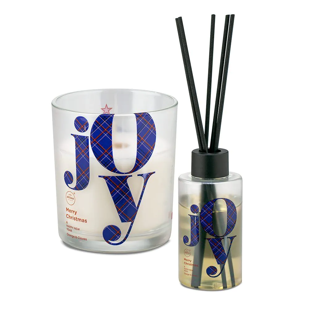 Aroma Home Božićna kutija radosti Narandža i klinčić (svijeća + štapići)