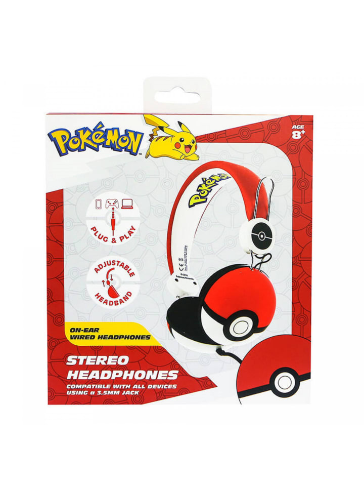 COFI 1453 Kabelgebundene Kopfhörer für Kinder OTL Pokemon Pokeball in Rot günstig kaufen onesize