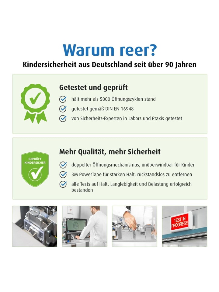 Reer [Vorteilspack] Schrank- und Schubladensicherung in Weiß ab 0 Monate günstig kaufen onesize
