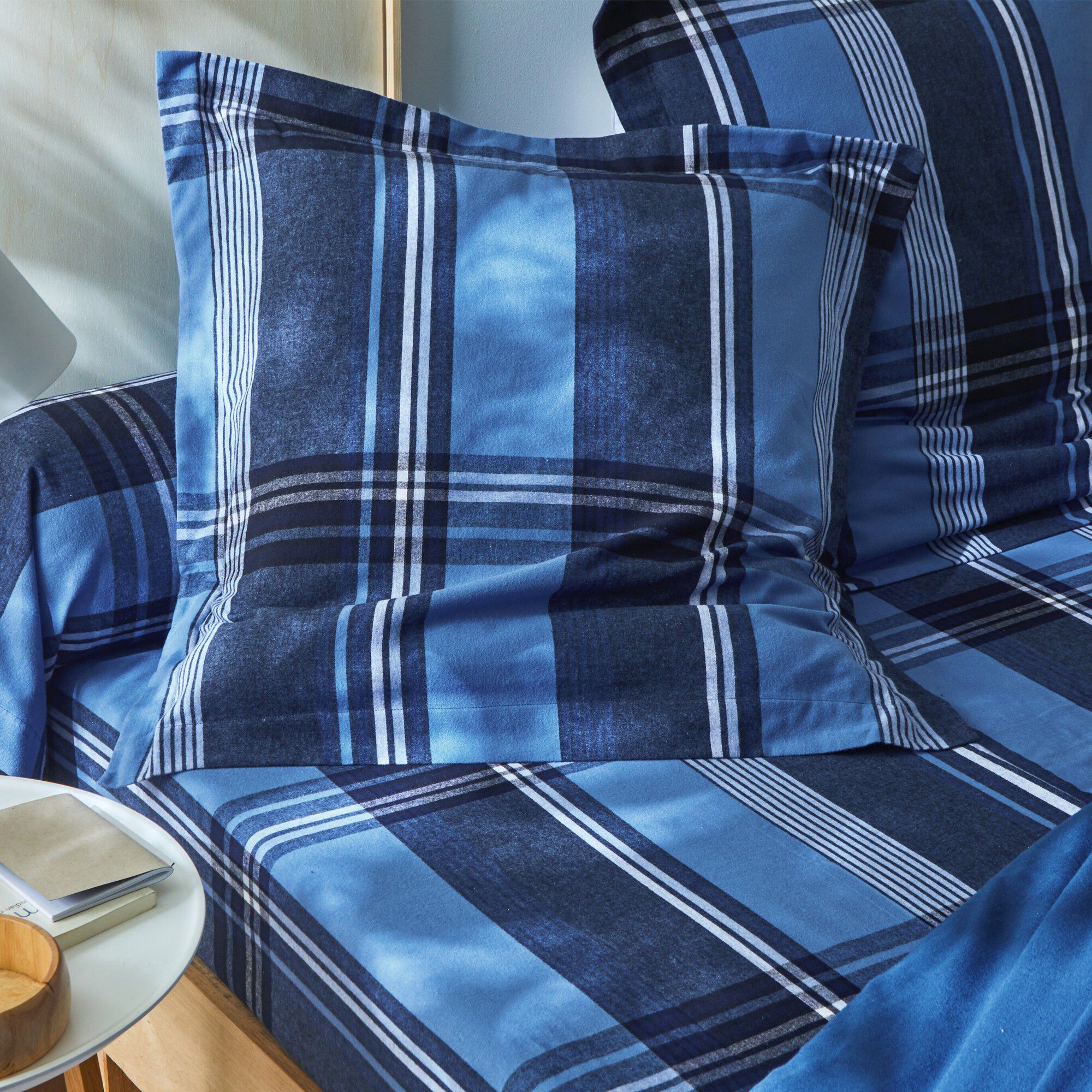 Linge de lit Scott flanelle tissé teint