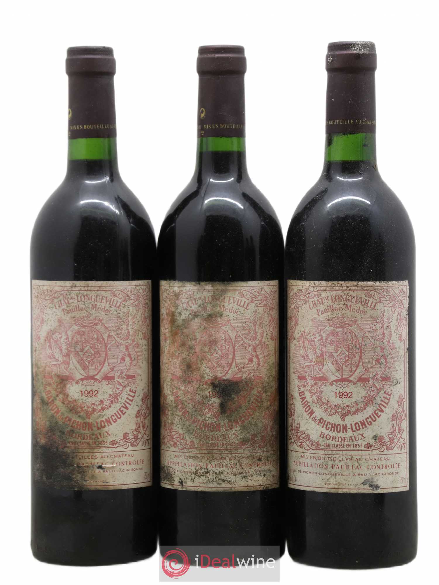 Pichon Longueville Baron 2ème Grand Cru Classé  1992 - Lot de 6 Bouteilles