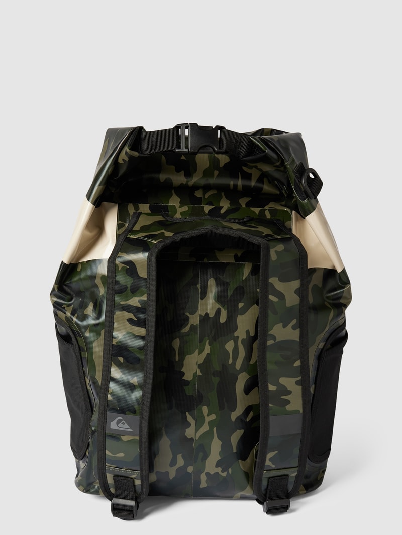 Rucksack mit Label-Details Modell 'SEA STASH' in olivgrün