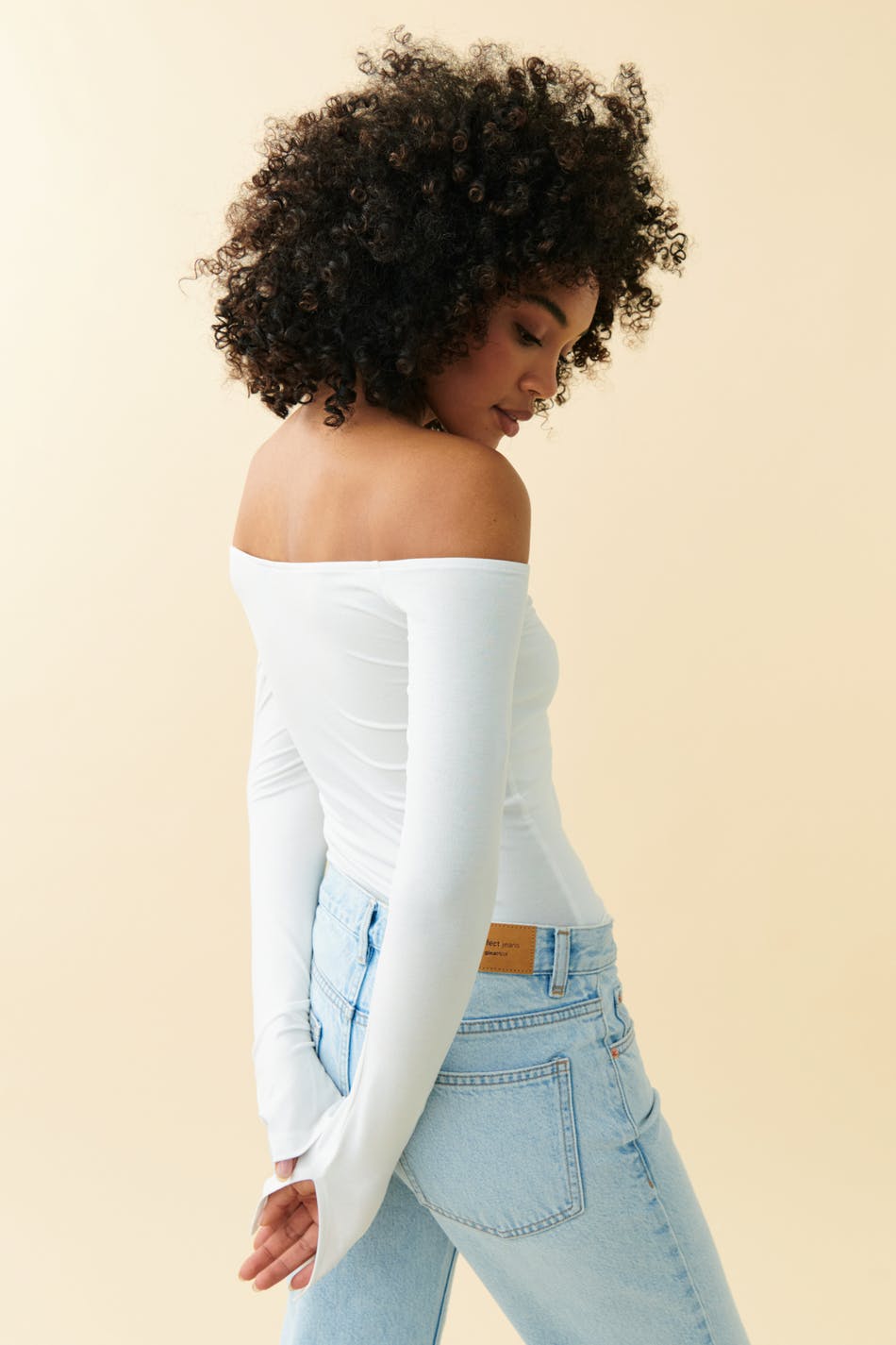 Soft touch off shoulder top