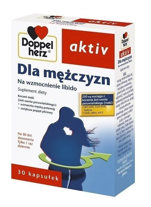 Doppelherz Aktiv Για Άνδρες, Συμπλήρωμα Διατροφής για την Ενίσχυση της Λίμπιντο, Κάψουλες