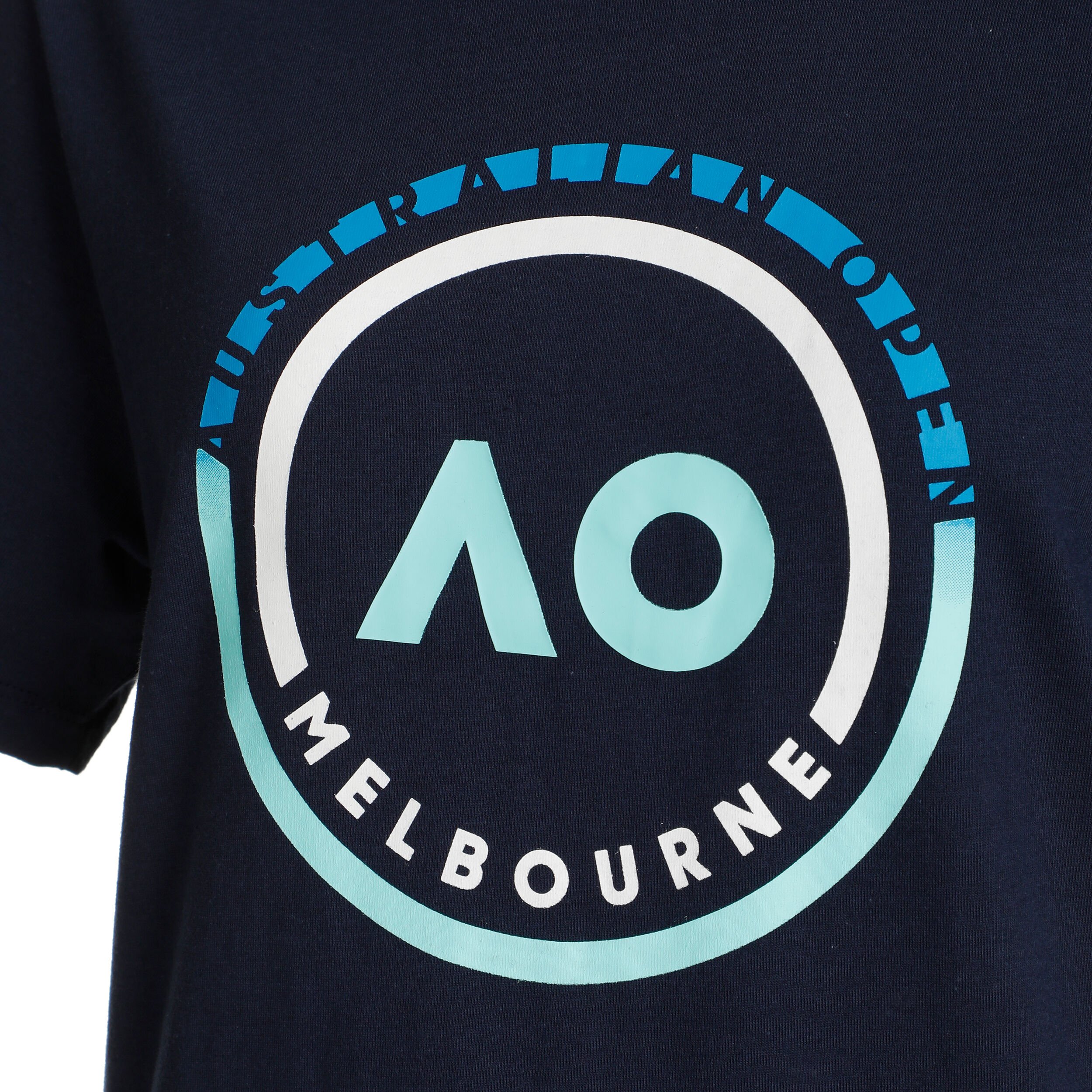 AO Round Logo T-Shirt Damen - Dunkelblau, Blau