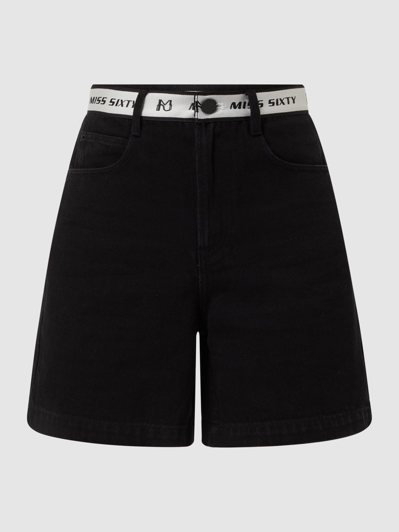 Shorts mit Logo-Bund in schwarz