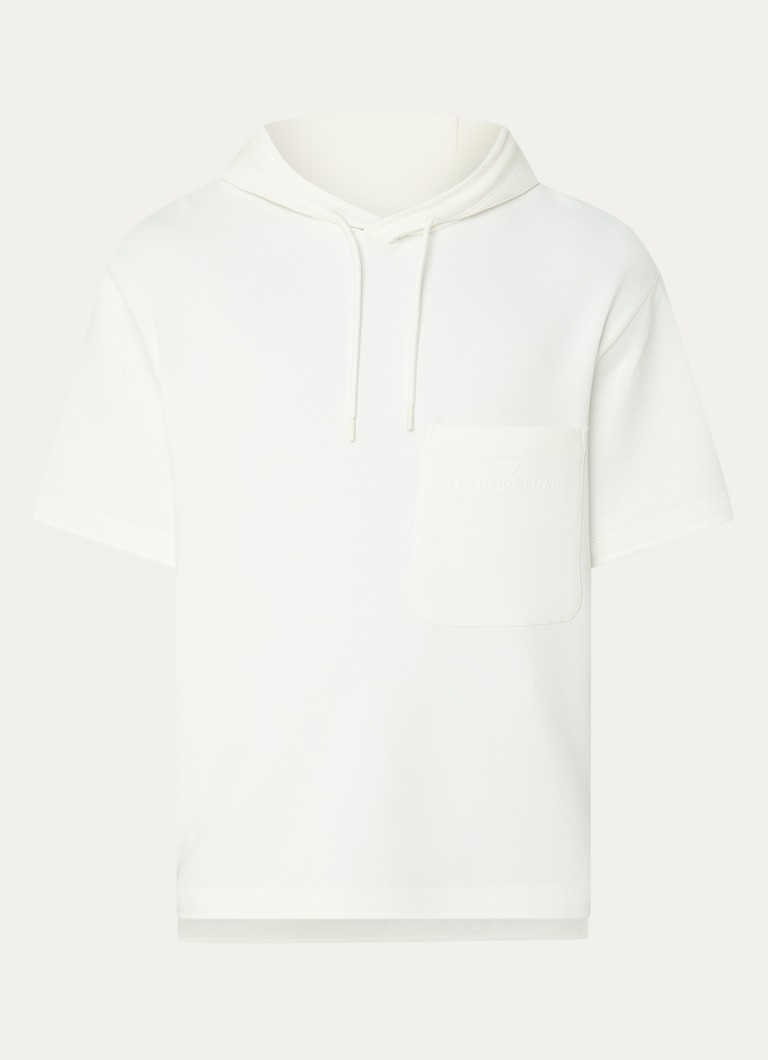 Emporio Armani T-shirt with hood and chest pocket