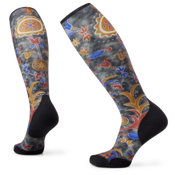 Smartwool - Women's Ski Targeted Cush. Royal Floral Print OTC - Skisocken