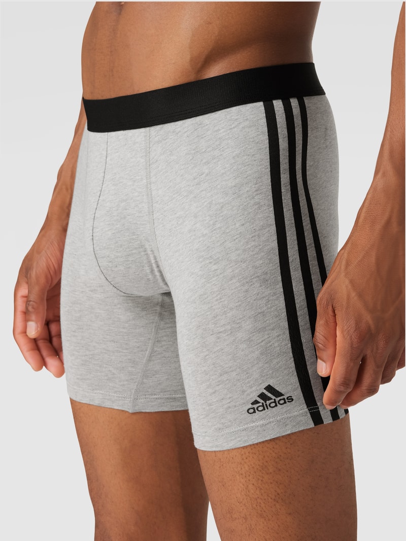 Trunks mit Logo-Streifen im 3er-Pack in mittelgrau
