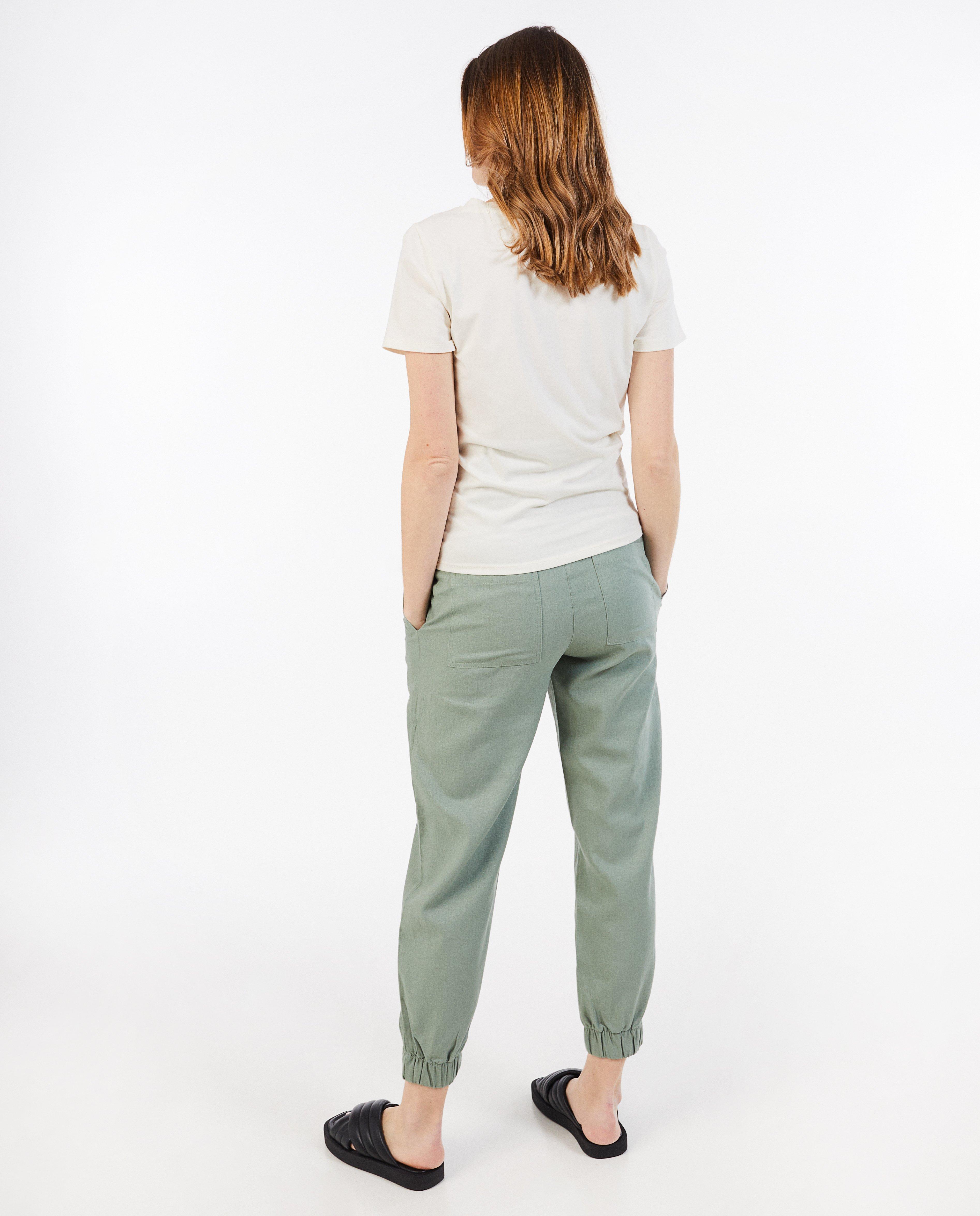 Pantaloni premaman Atelier Maman Green cu in kaki