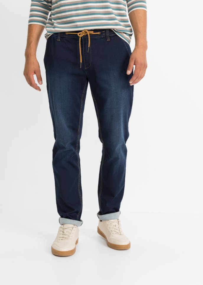 Regular Fit Sweat-Schlupfjeans, Tapered