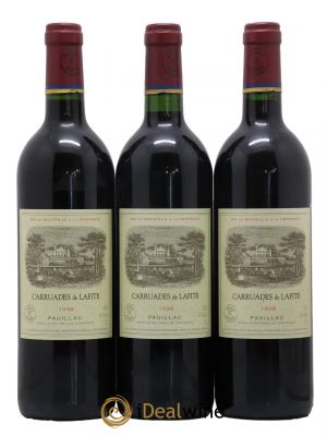 Carruades de Lafite Rothschild Second vin  1998 - Lot de 3 Bouteilles