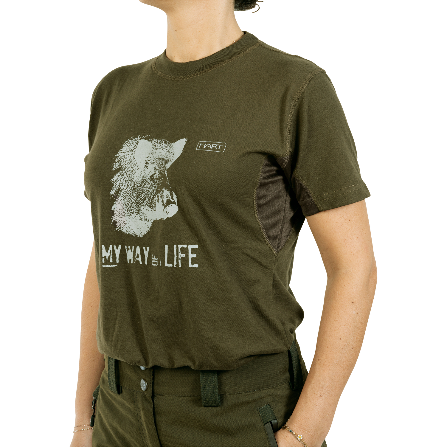 Hart Damen T-Shirt Brandet (Wildschwein)