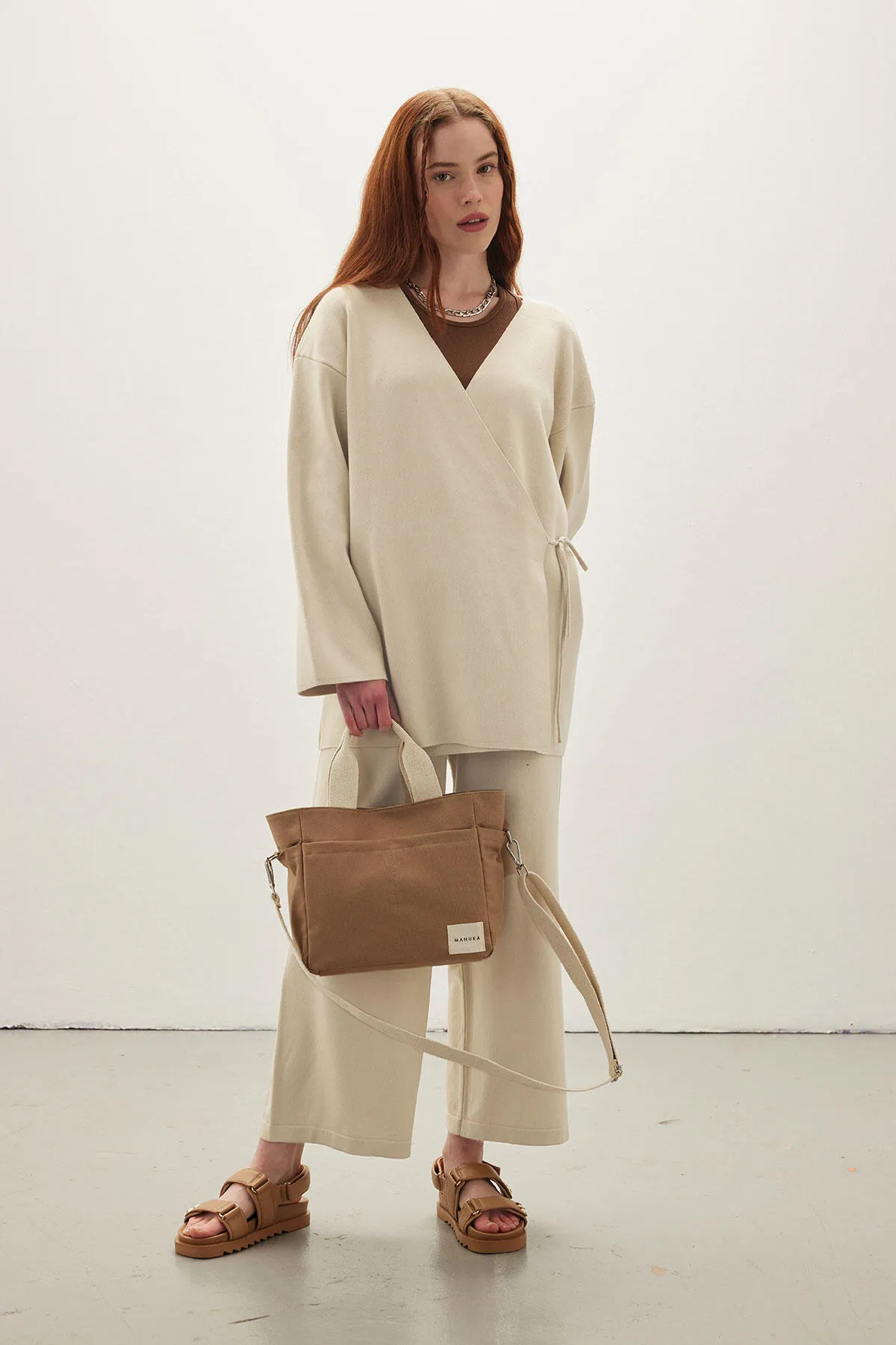 Manuka  Feinstrickhose Beige