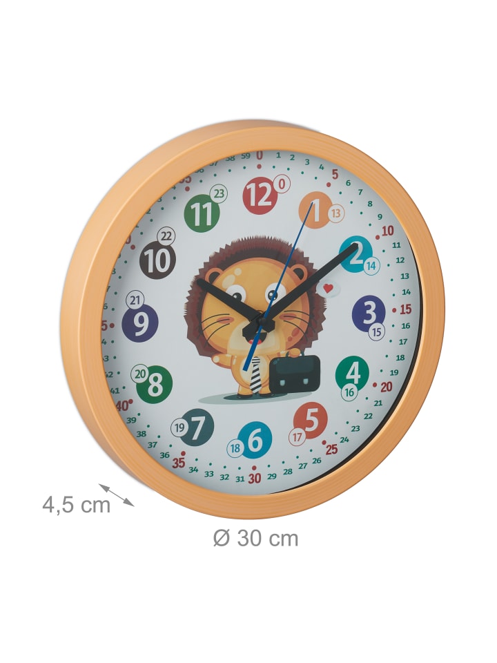 relaxdays Kinder-Wanduhr 