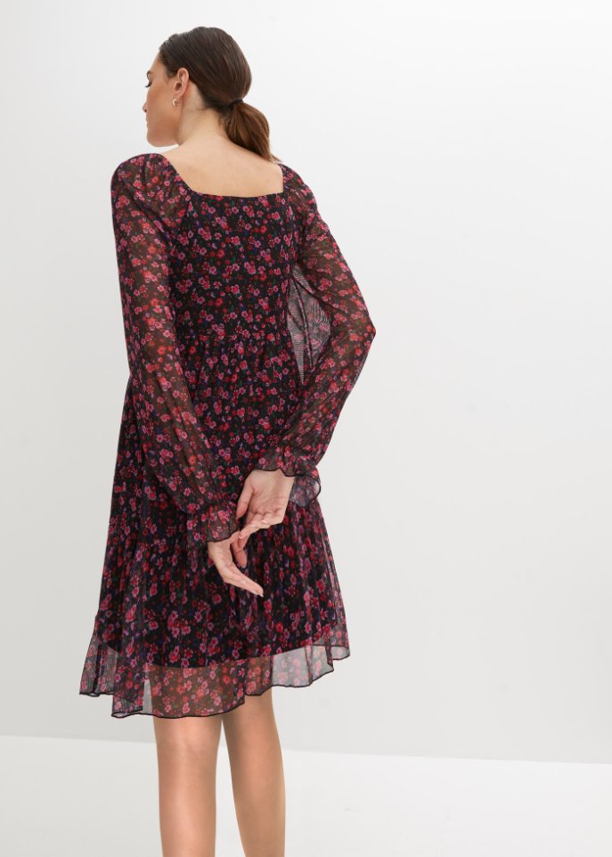 bedrucktes Mesh-Kleid