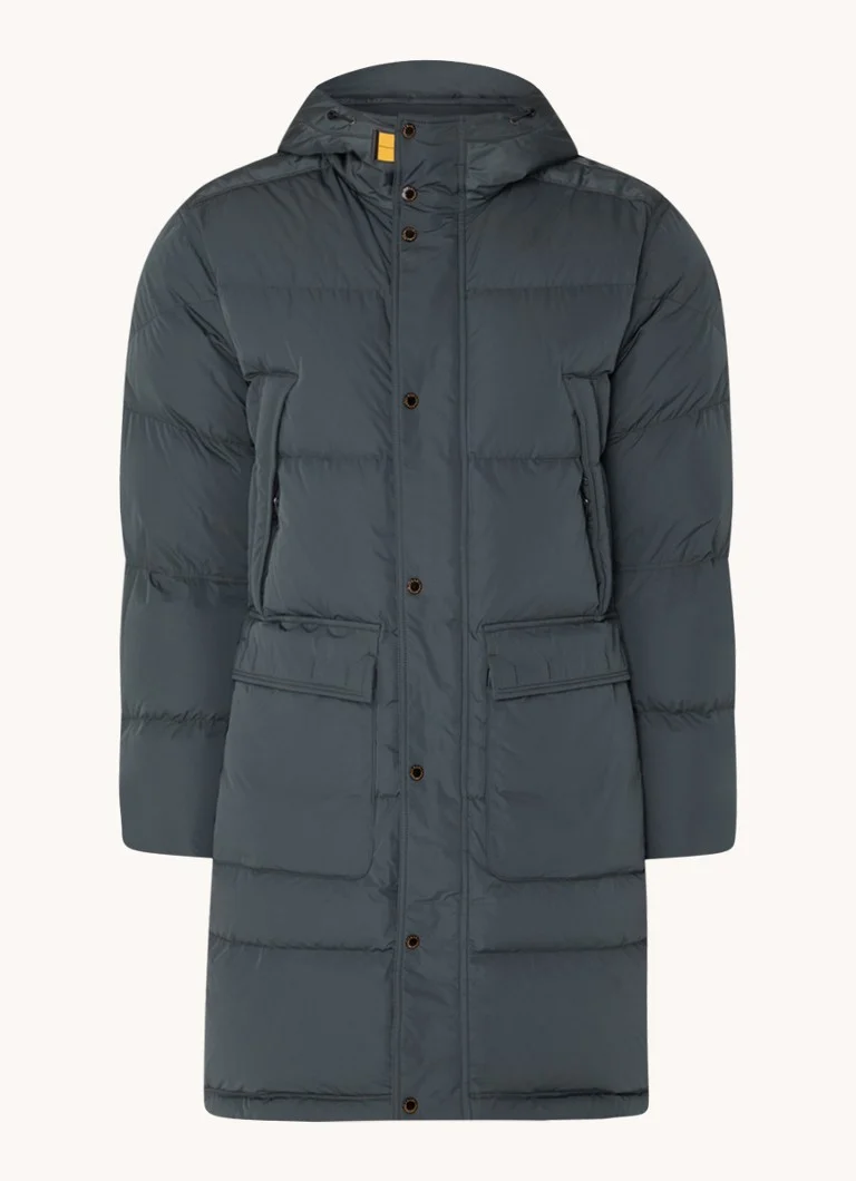 Parka acolchoada Parajumpers Long Bear com enchimento de plumas e capuz.