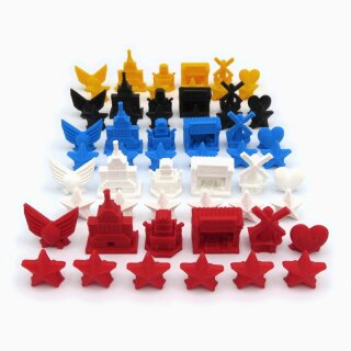 5 Faction Building Token Set for Scythe - 60 pieces