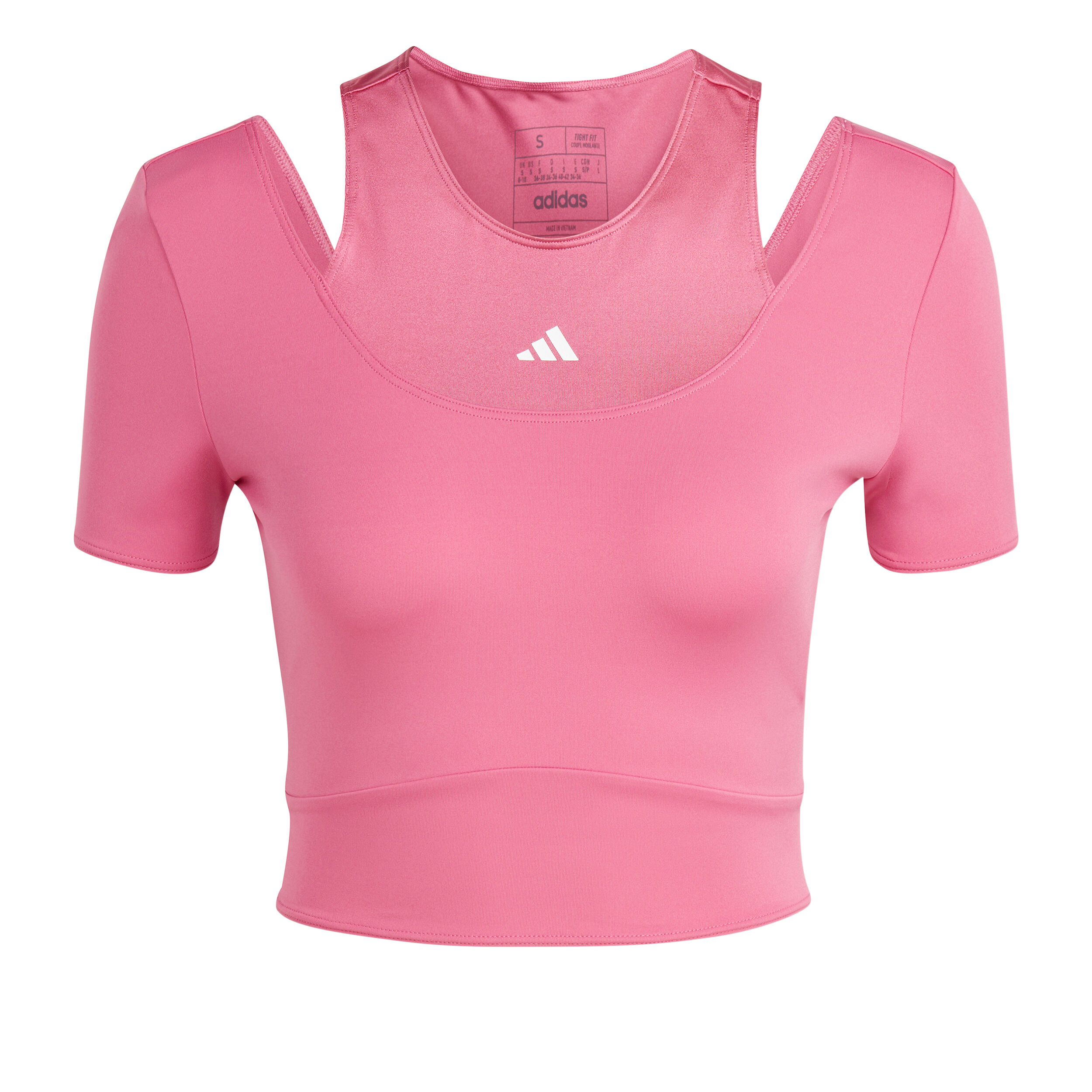 Training HIIT AEROREADY Crop Training T-Shirt Damen - Pink