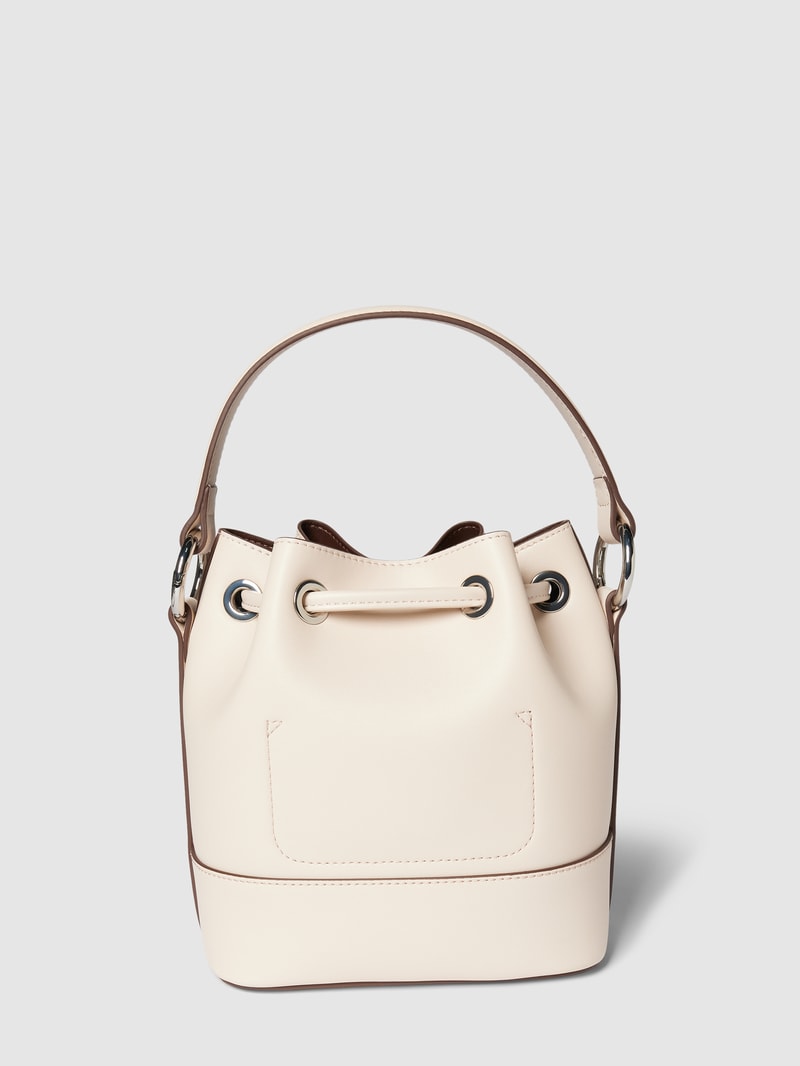 Bucket Bag mit Label-Detail in beige