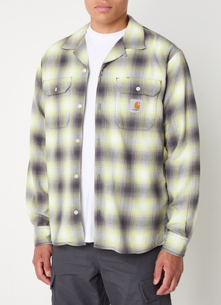 Carhartt WIP Regular fit overskjorte med rutemønster og logo
