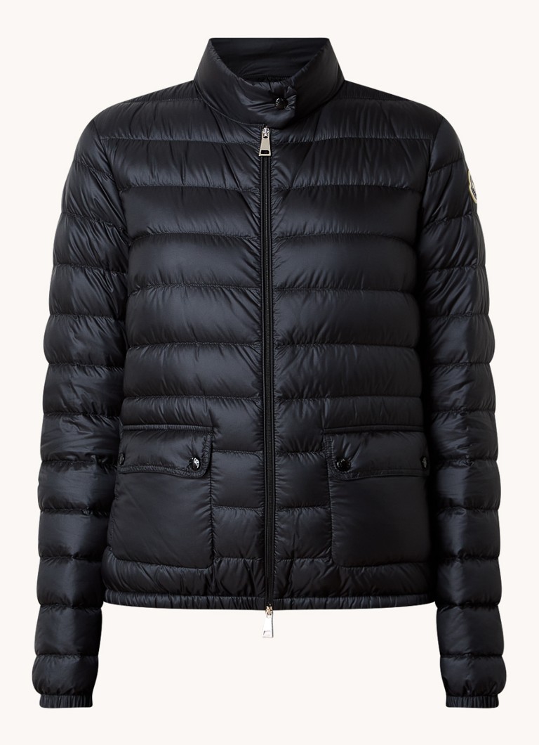 Giacca imbottita Moncler Lans con imbottitura in piuma e tasche con patta.