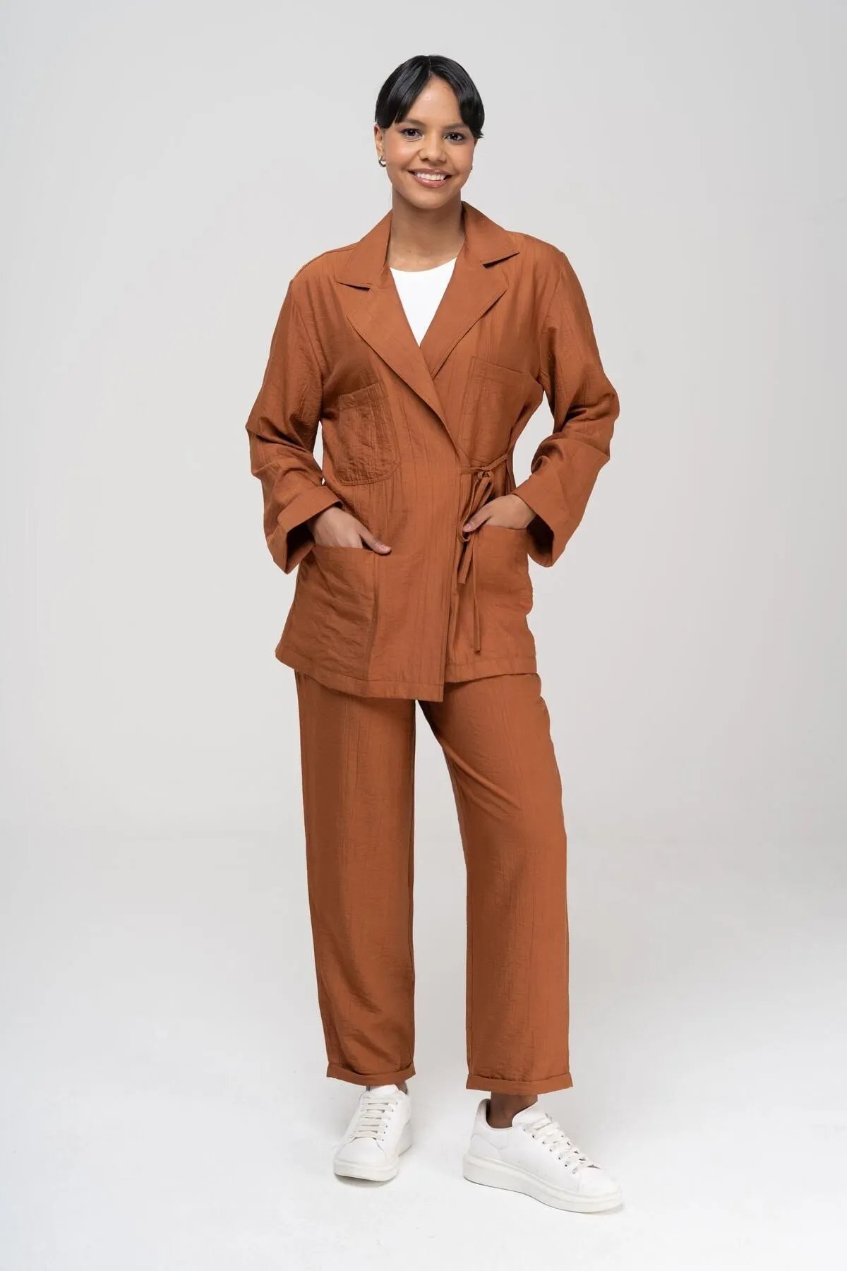Olcay  Zweiteiler - Braun - Relaxed Fit