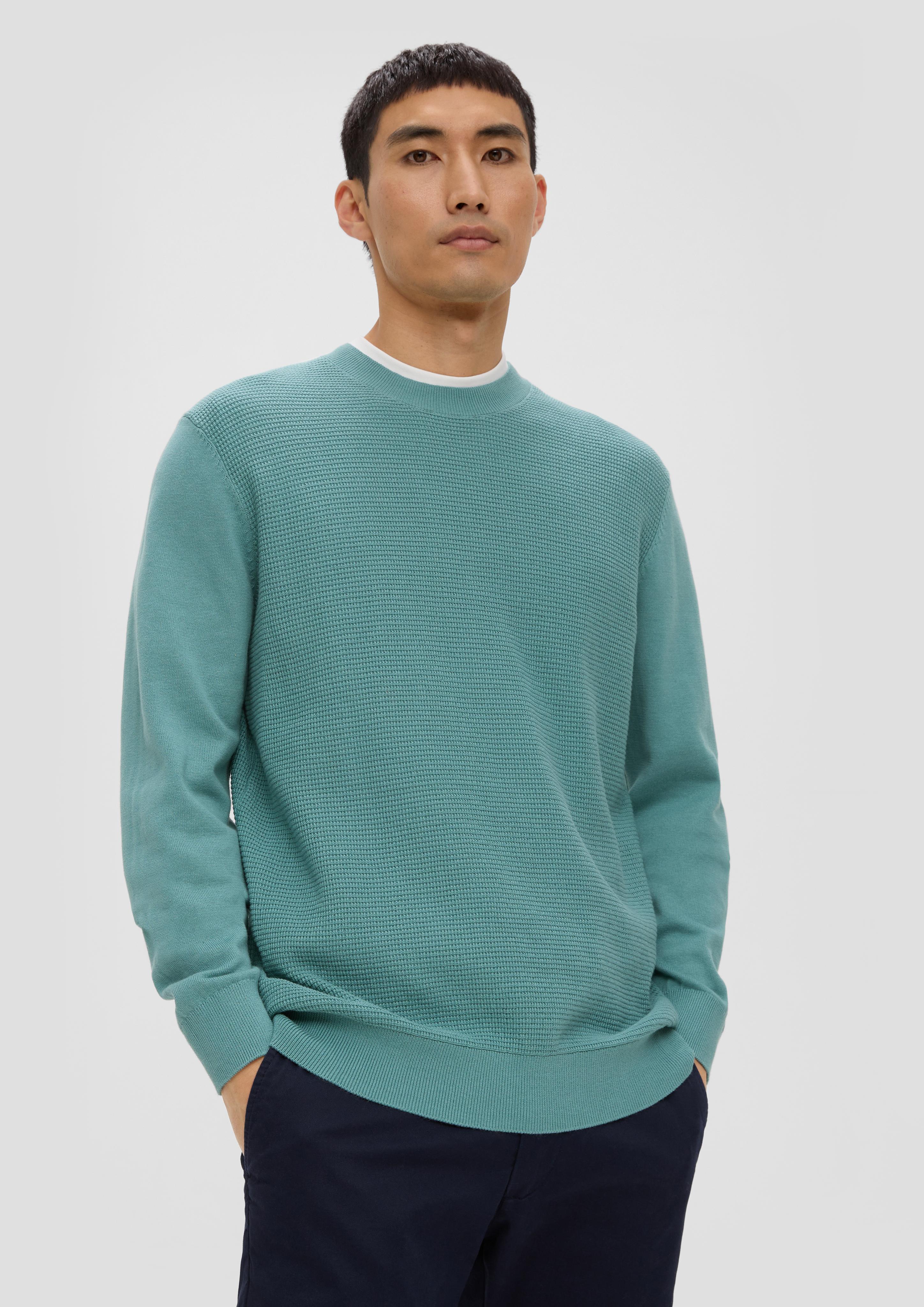 Strickpullover mit Waffelpiqué-Muster  2137426-6557