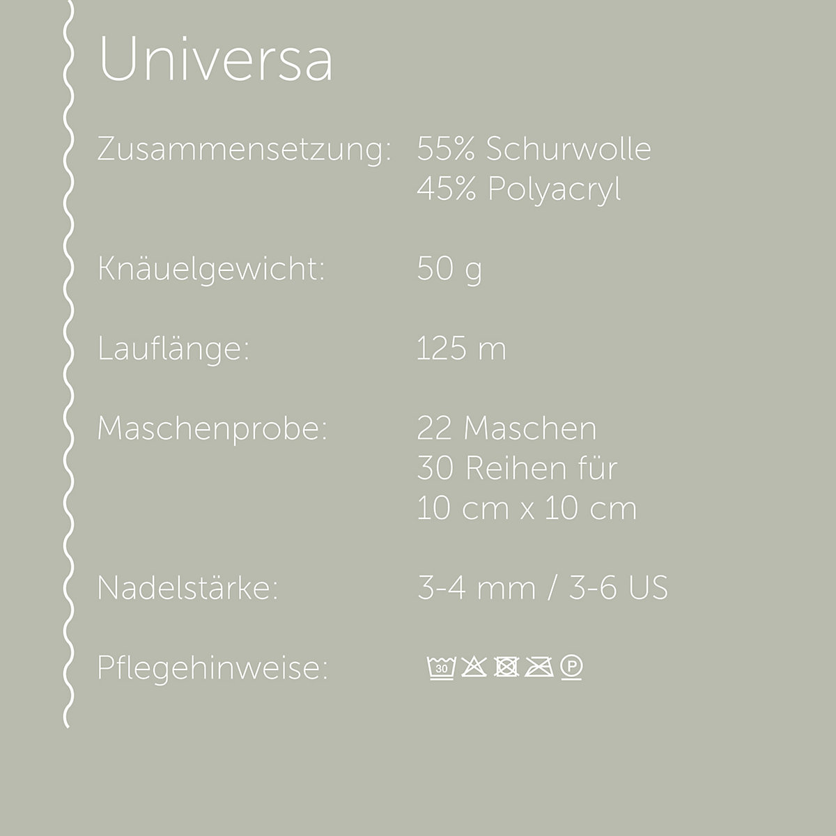Handstrickgarne Universa, 50g Schwarz