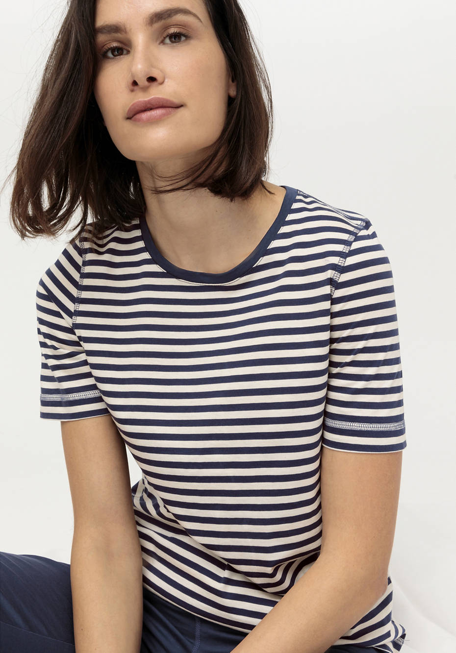 Kurzarm-Schlafshirt aus reiner Bio-Baumwolle