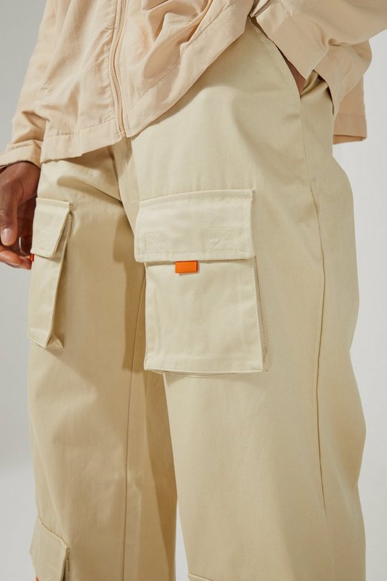 Active Twill Cargo-Hose mit weitem Bein