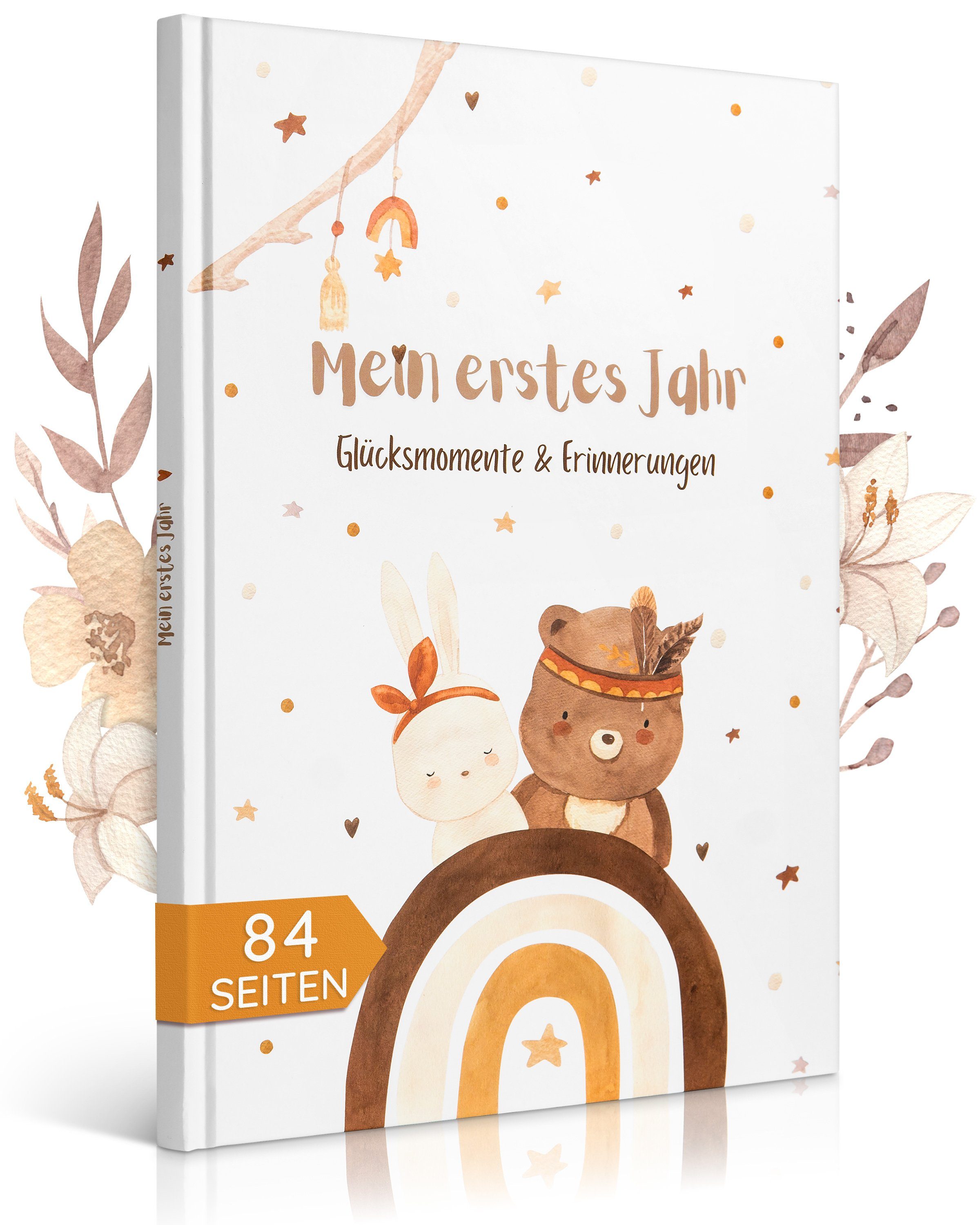 Eulentaler Tagebuch I Mein erstes Jahr I Von Pädagogen gestaltet I Boho I, DIN A4, 84 Seiten Inhalt, Hardcoverumschlag, Premium Naturpapier