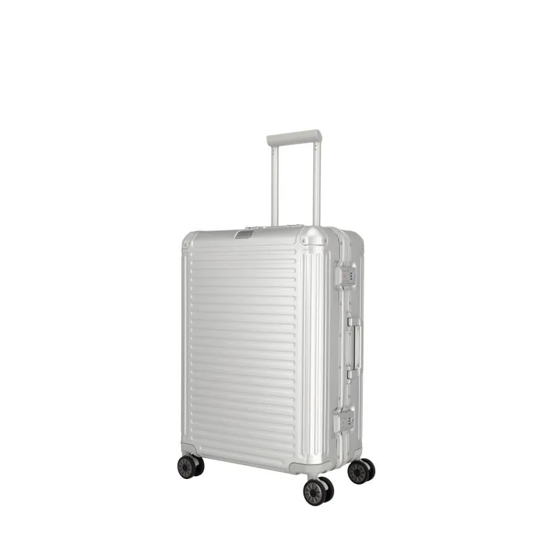 Travelite NEXT Trolley M mit 4 Rollen (67cm) - Silber