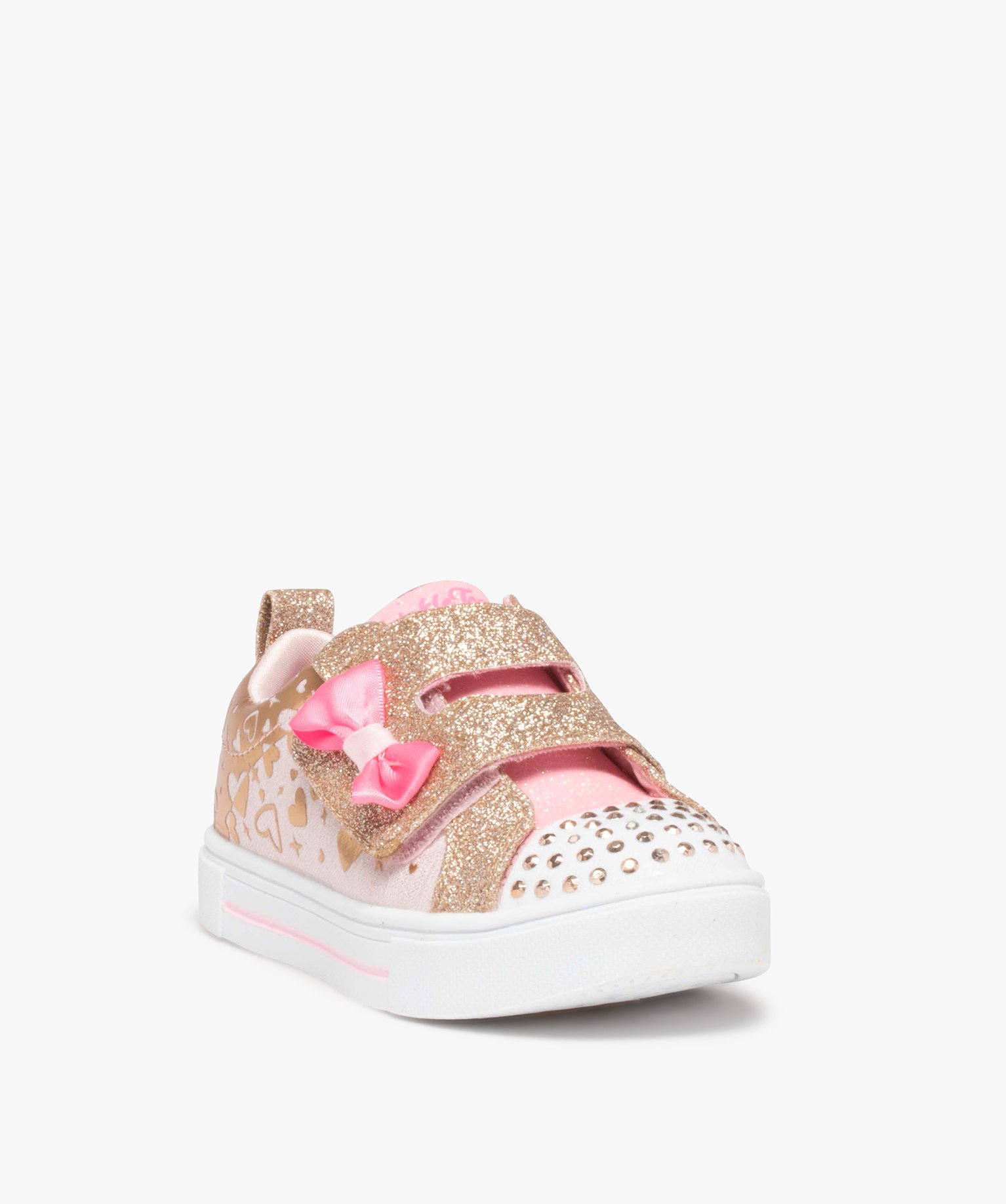 Baskets fille pailletées et lumineuses – Skechers Twinkle or | GEMO