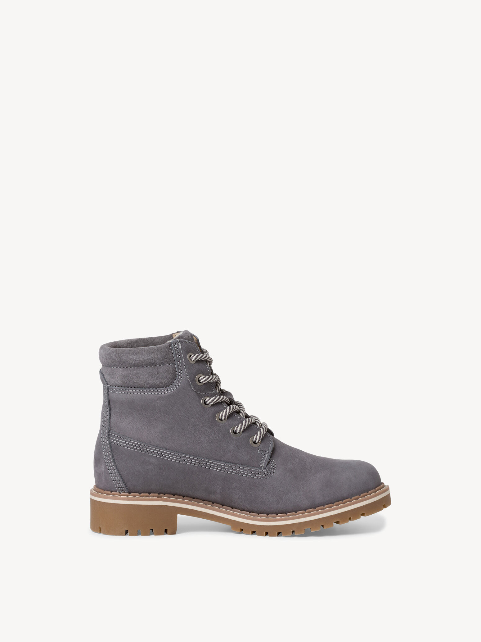 Bottine en cuir - gris doublure chaude