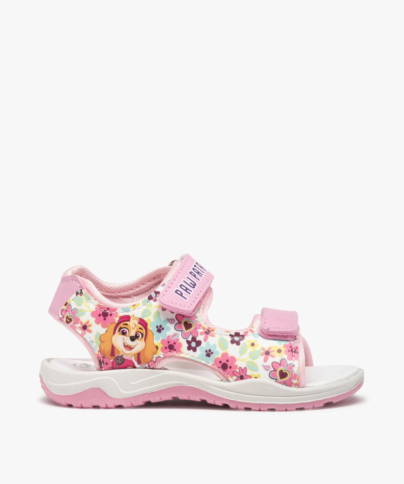 Sandales sport fille à brides scratch – Pat Patrouille rose | GEMO