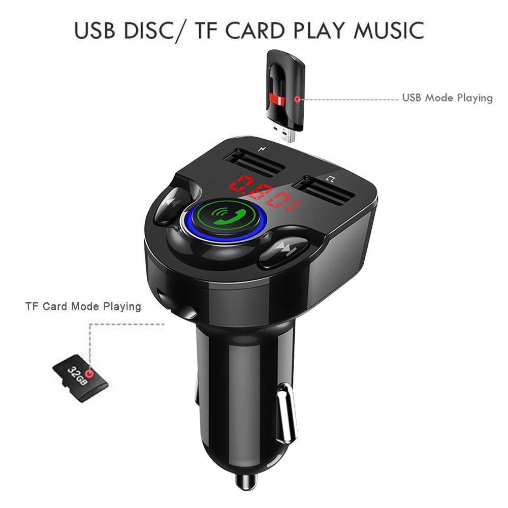 MOOHO Bluetooth®-Sender, Zubehör für FM Transmitter Adapter Bluetooth KFZ
