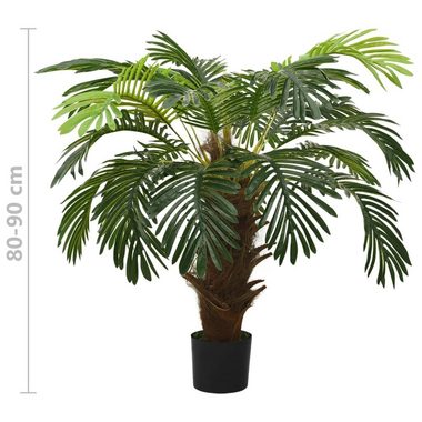 Kunstrasen Künstliche Palme Cycas mit Topf 90 cm Grün, vidaXL, Höhe: 90 mm