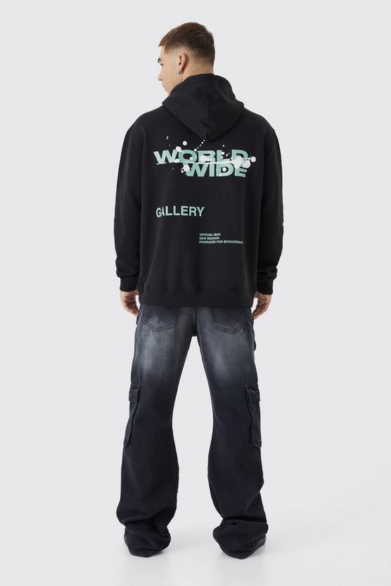 Oversize Batik Hoodie mit Print