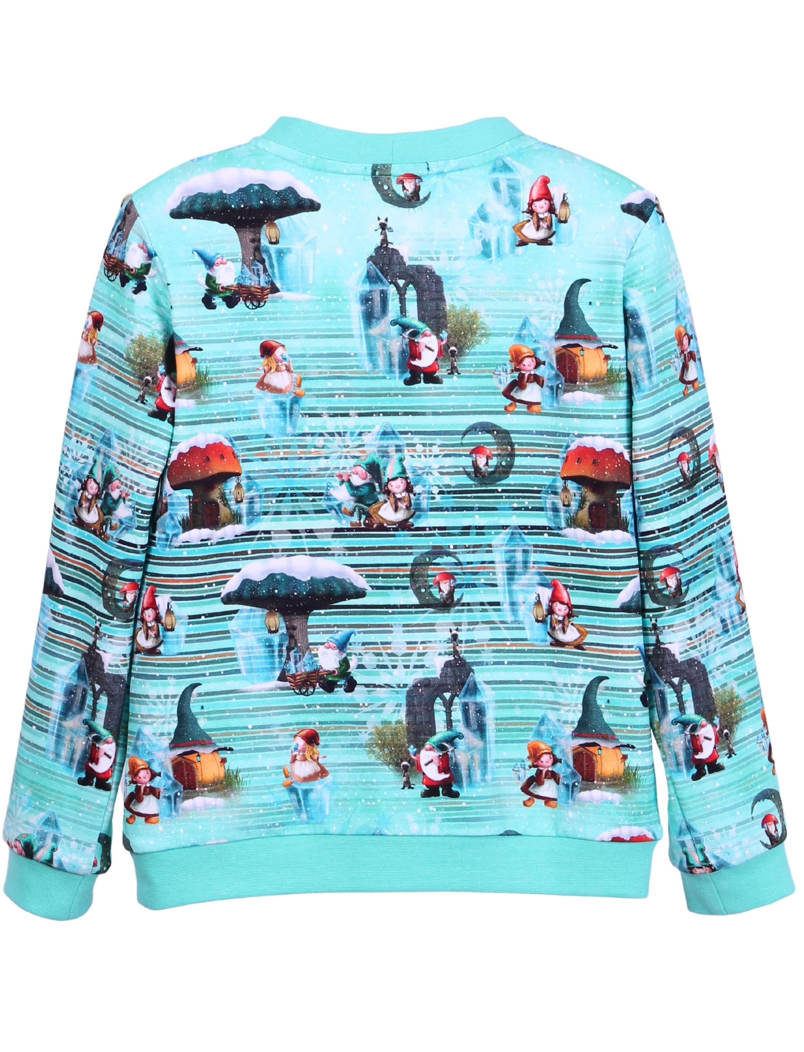 coolismo Sweater Kinder Sweatshirt Mädchen Pullover mit niedlichem Zwergen-Print Baumwolle, Made in Europa