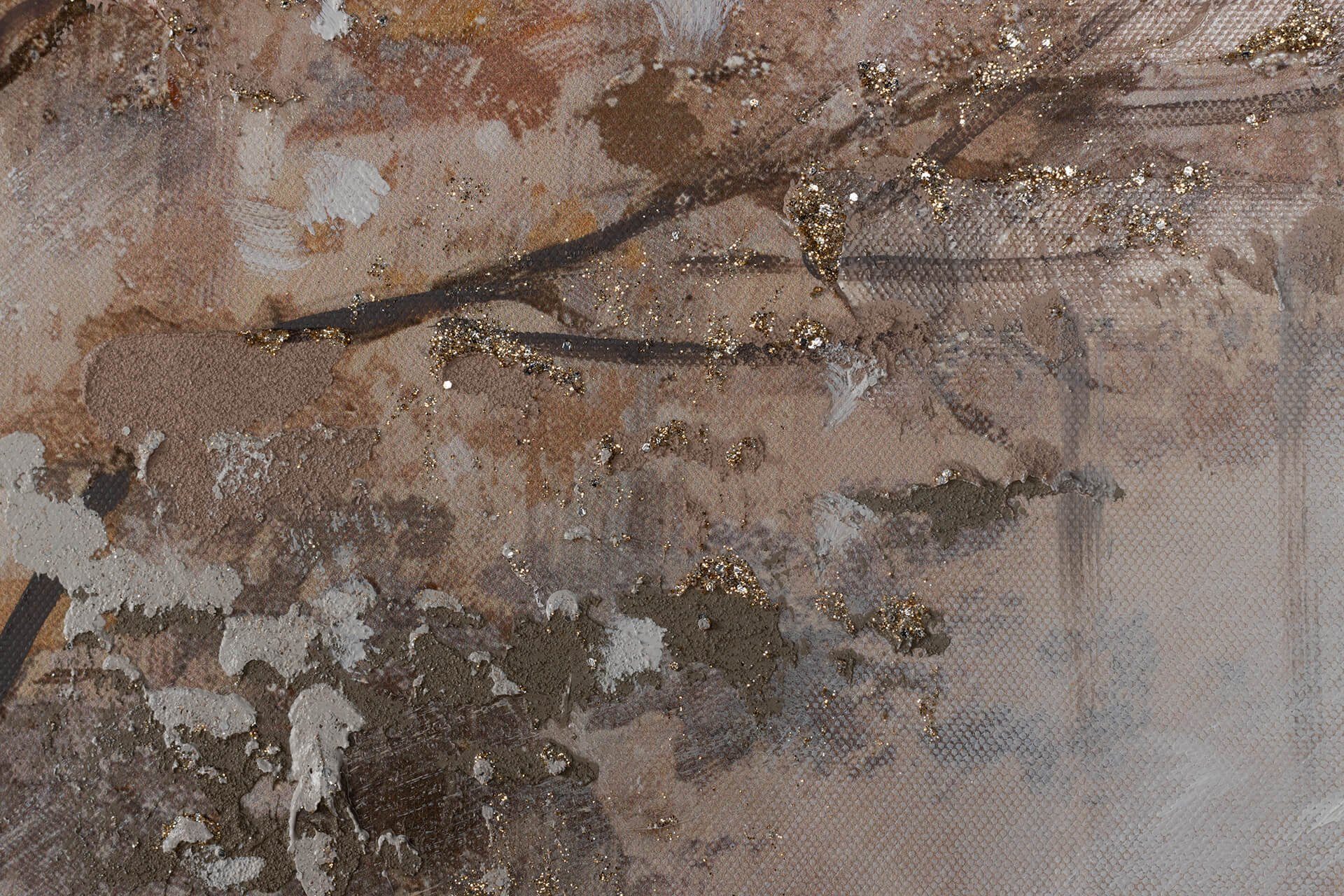 KUNSTLOFT Gemälde Stag in the Brume 120x60 cm, Leinwandbild 100% HANDGEMALT Wandbild Wohnzimmer