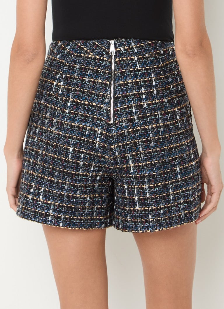 Calças mini culottes HUGO BOSS Tandra com estampa tweed.