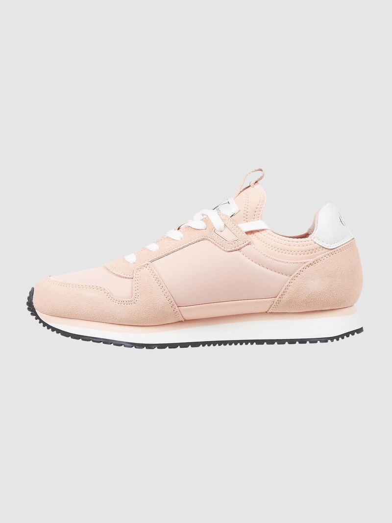 Sneaker aus Leder in hellrosa