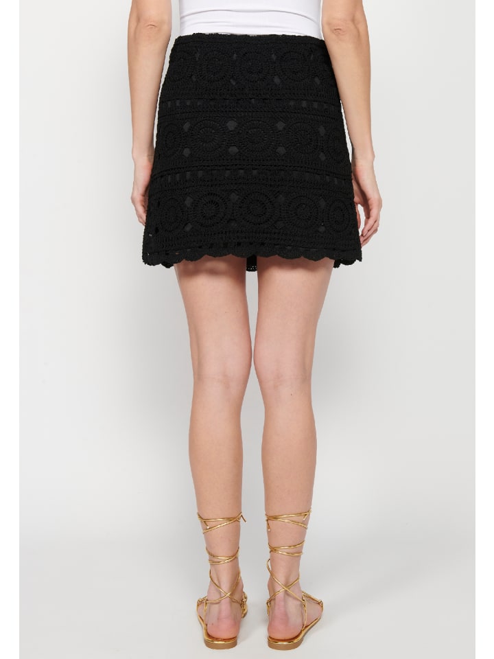 KOROSHI KURZER SKIRT in schwarz günstig kaufen