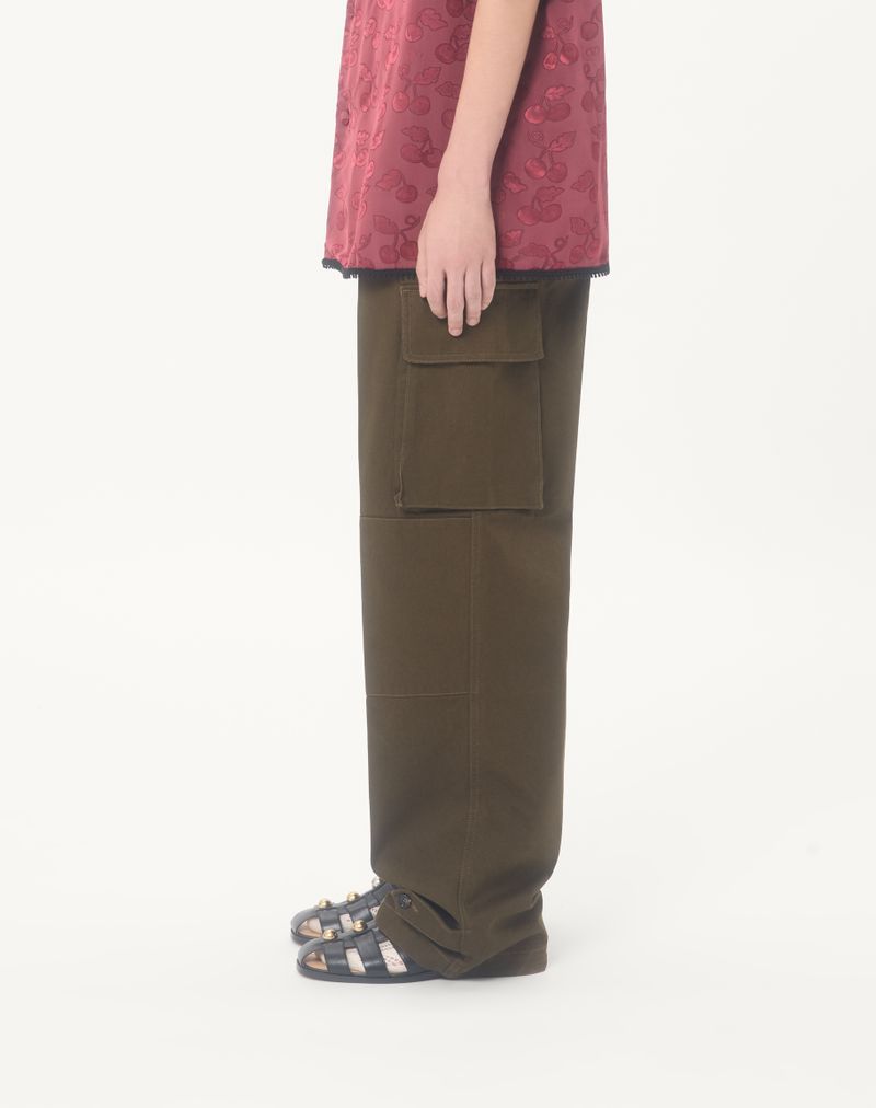 Calça Cargo Gabardine de Algodão Valentino
