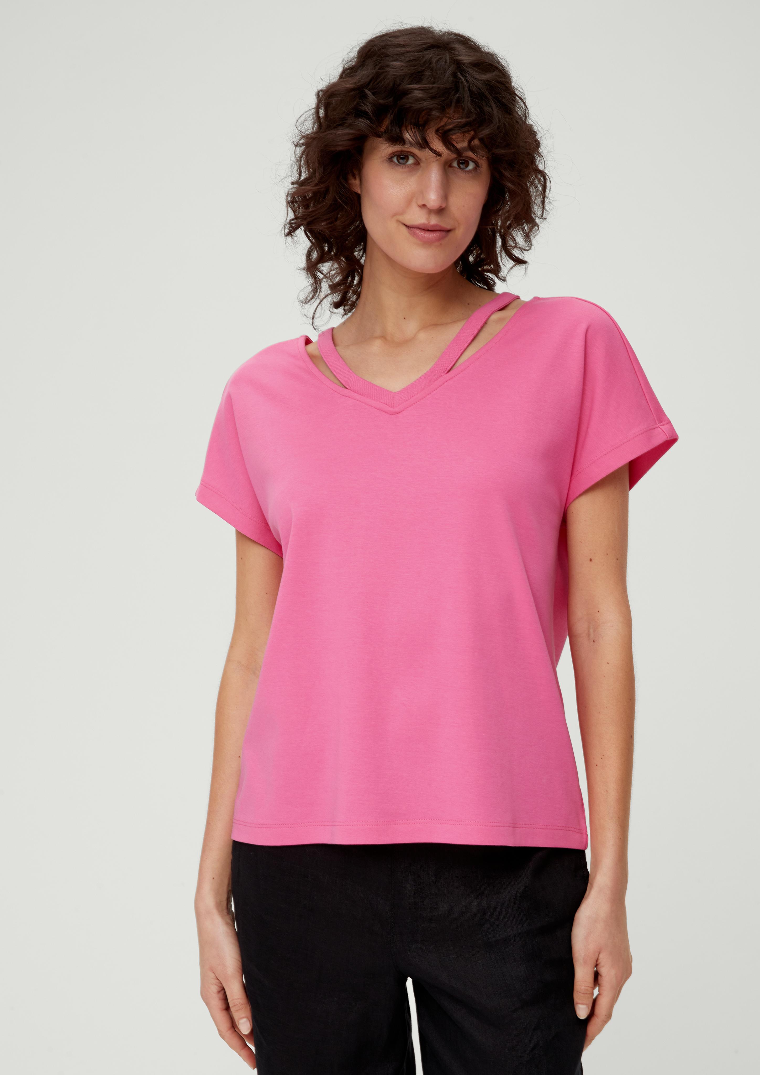 Baumwollshirt mit Cut-outs im Relaxed Fit  2132212-4426