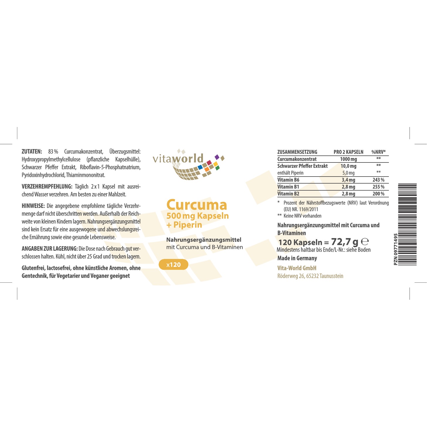 CURCUMA 500 mg Kapseln